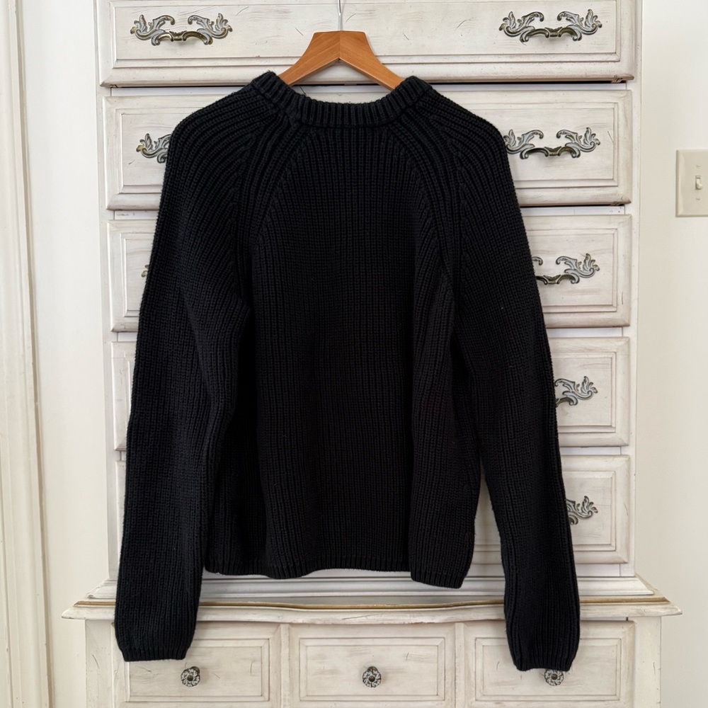 Quince Black Organic Cotton Sweater - Picture 4 of 6